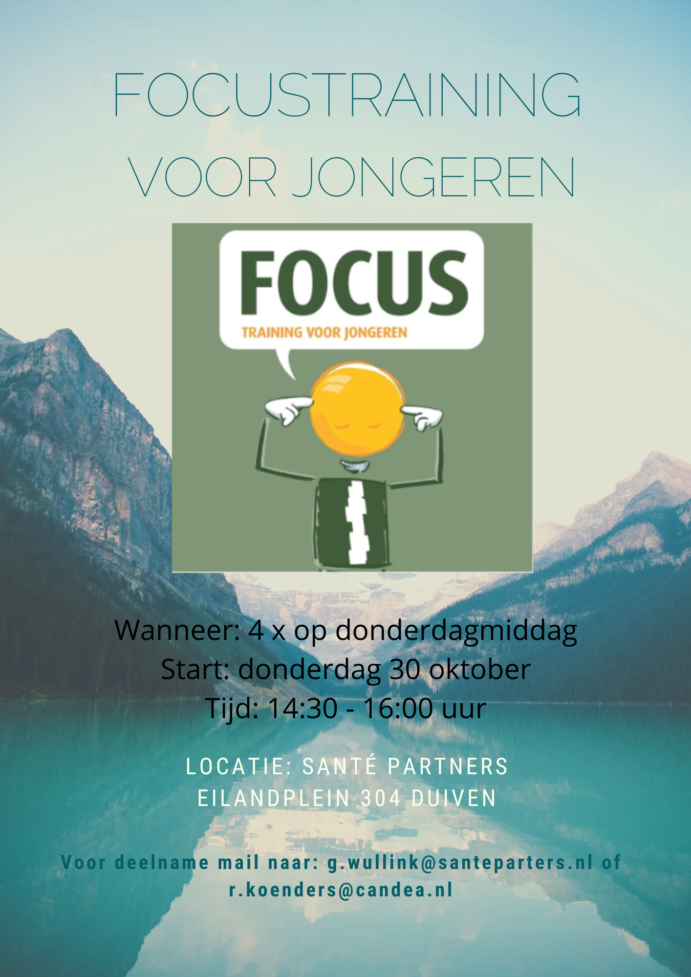 Start Focustraining op donderdag 30 oktober 2025